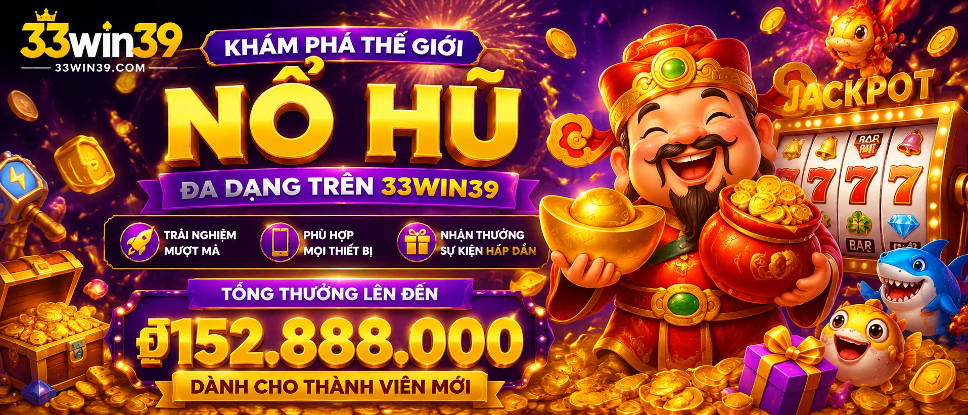Giao diện Nổ Hũ online tại 33win39.com.bz