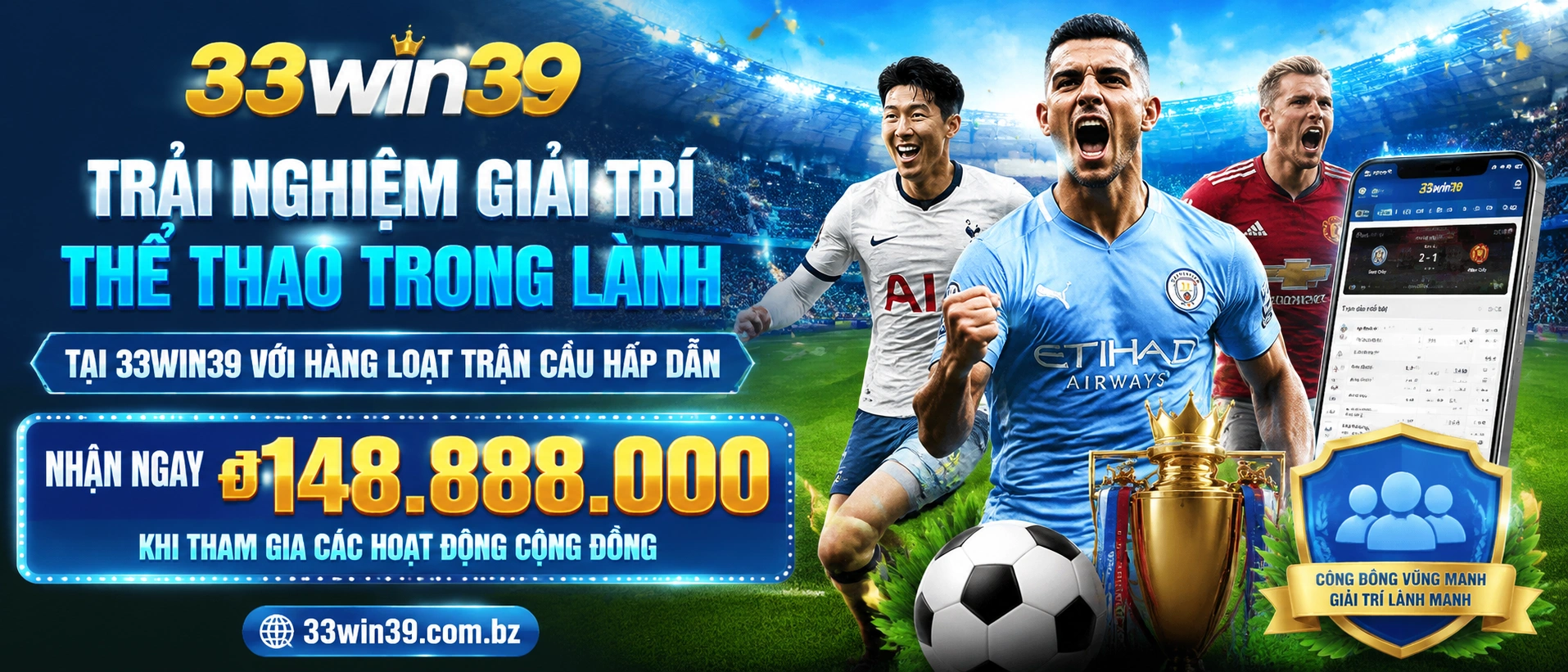 Giao diện thể thao mobile trên 33win39.com.bz