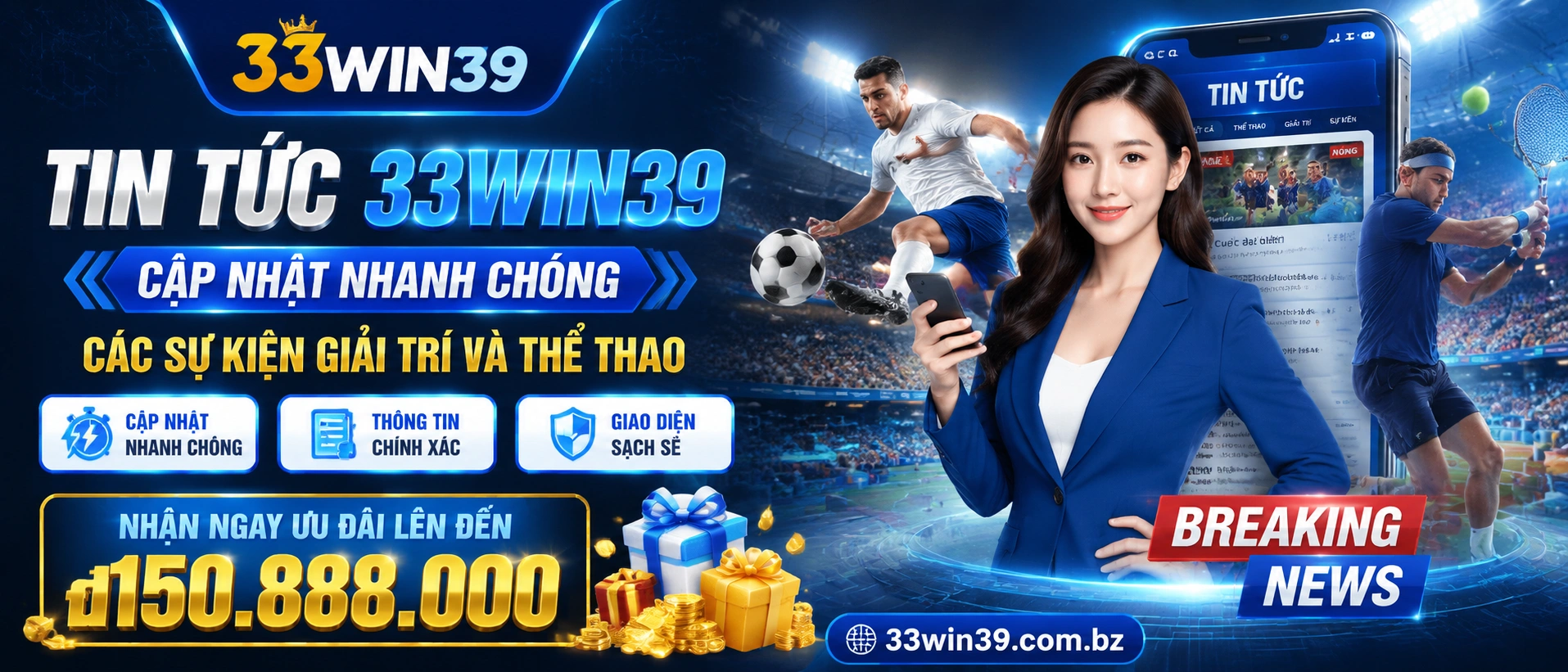 Giao diện tin tức 33Win39 trên điện thoại